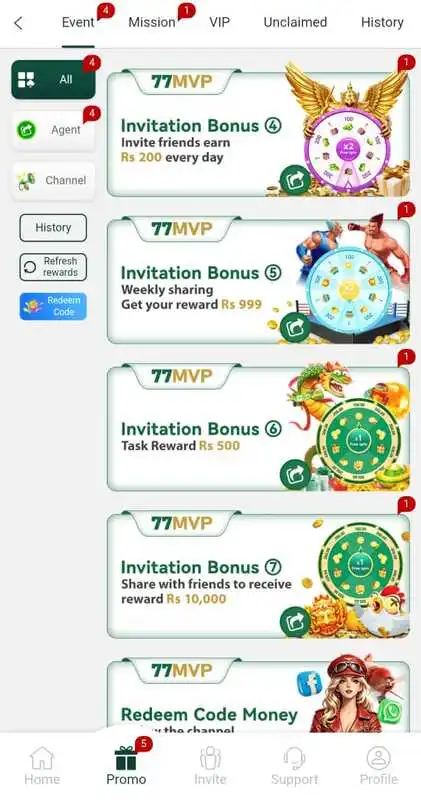 77MVP Game bonus and promotion offer