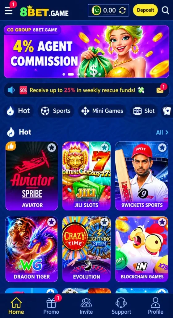 8BET Game Interface